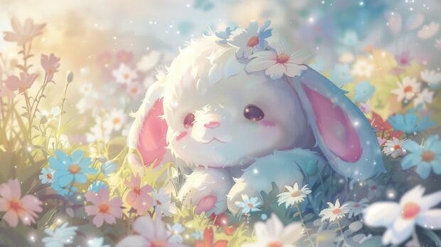 Adorable Cinnamoroll illustrations Wallpaper.