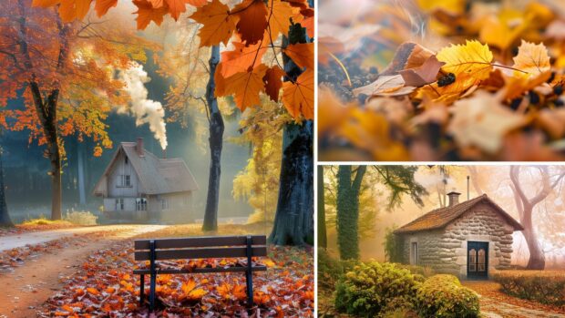 Aesthetic Fall HD Desktop Wallpaper.