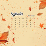 Aesthetic September 2024 Calendar Background.