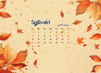 Aesthetic September 2024 Calendar Background.
