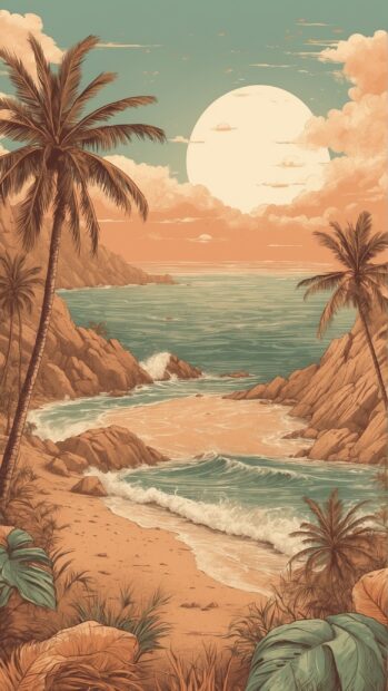 Aesthetic summer wallpapers with a vintage or retro vibe.