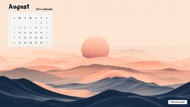 August 2024 Wallpaper HD 1080p.