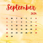 Beautiful Flowers September 2024 Calendar iPhone Wallpaper HD.