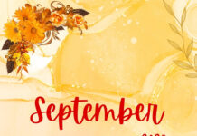 Beautiful Flowers September 2024 Calendar iPhone Wallpaper HD.