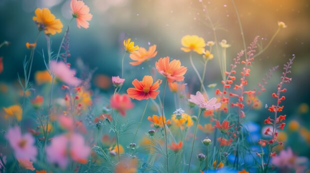 Beautiful summer flowers wallpaper.