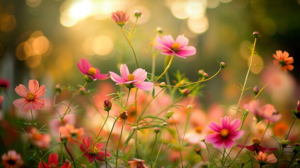 Beautiful summer flowers wallpaper HD.