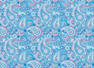 Blue Paisley Desktop Wallpaper.