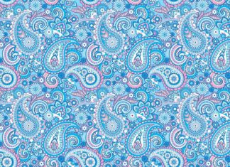 Blue Paisley Desktop Wallpaper.