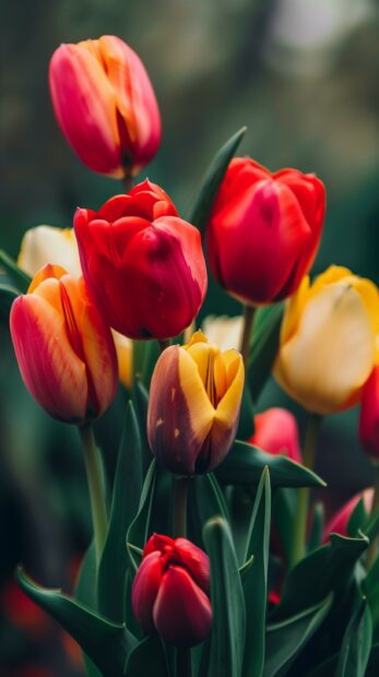 Bouquet of Flower Tulip wallpaper for iPhone.