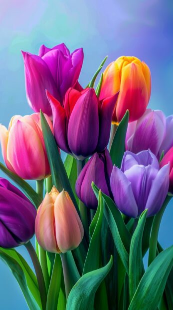 Bouquet of Tulip wallpaper.