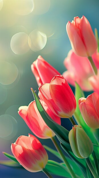 Bouquet of Tulip wallpaper blur image.