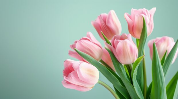 Bouquet of pink Tulip HD wallpaper for PC windows.