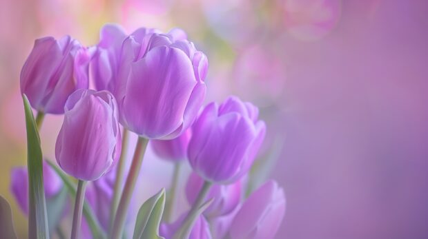 Bouquet of purple Tulip wallpaper for desktop.