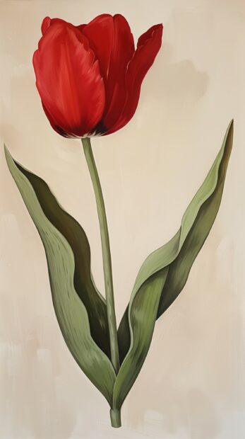 Classic red Tulip wallpaper iPhone background.