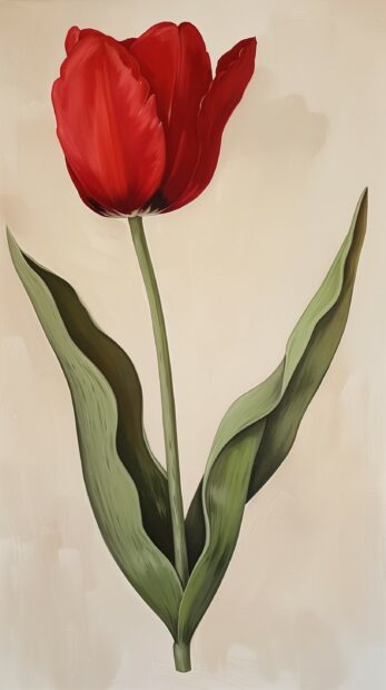Classic red Tulip wallpaper iPhone background.