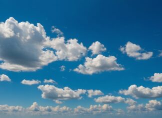 Clear blue sky in the summer wallpaper.