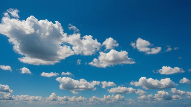Clear blue sky in the summer wallpaper.