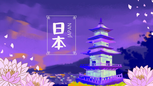 Cute Japan Spring Desktop Wallpaper.