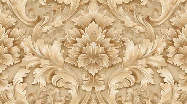 Fine lines and complex details floral wallpaper.