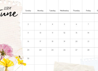 Free Download June 2024 Calendar Backgrounds for Desktop.