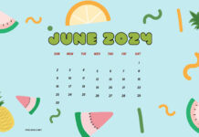 Free Download June 2024 Calendar Wallpaper for Desktop.