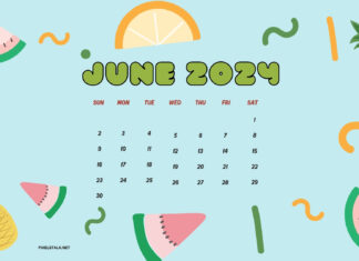 Free Download June 2024 Calendar Wallpaper for Desktop.