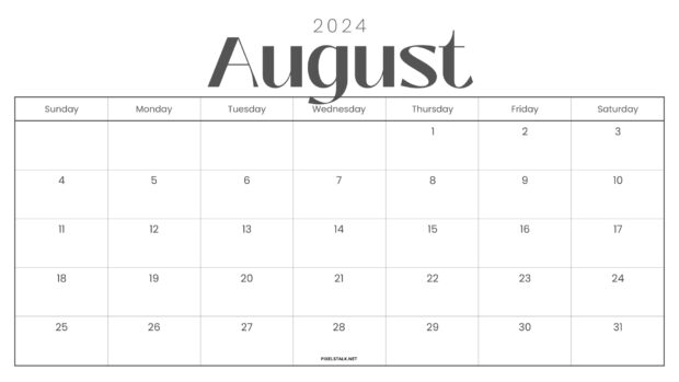 Free Download Simple August 2024 Wallpaper HD for Windows (2).