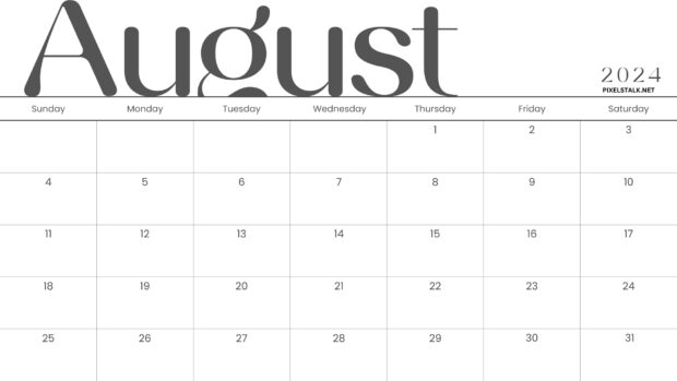 Free Download Simple August 2024 Wallpaper HD for Windows (3).