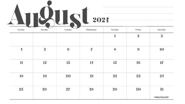 Free Download Simple August 2024 Wallpaper HD for Windows (4).