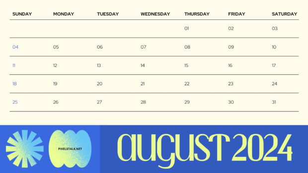 Free Download Simple August 2024 Wallpaper HD for Windows (5).