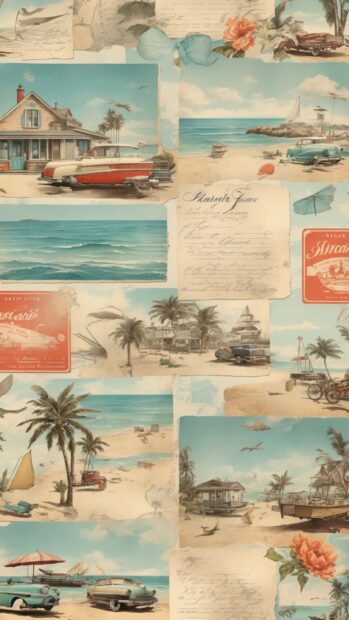 Free download Aesthetic Summer Wallpaper with beach scene.