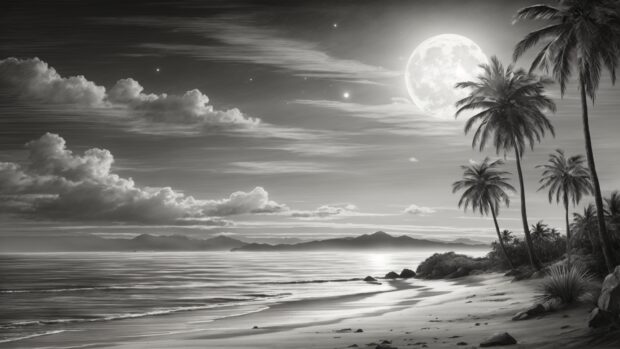 Free download Black White Summer Wallpaper HD.