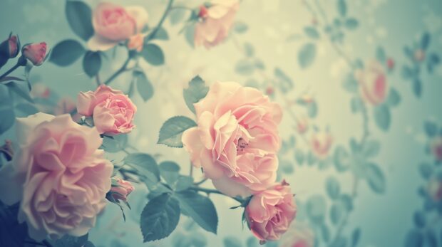 Free download Vintage Rose flower wallpaper HD desktop.
