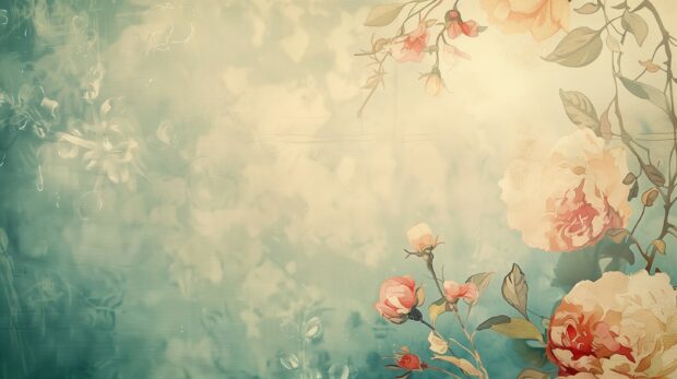 Free download Vintage flower HD desktop Wallpaper.