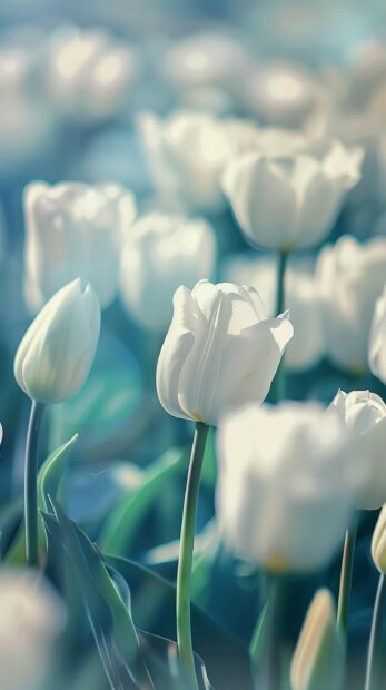 Free download White Tulip wallpaper for iPhone device.