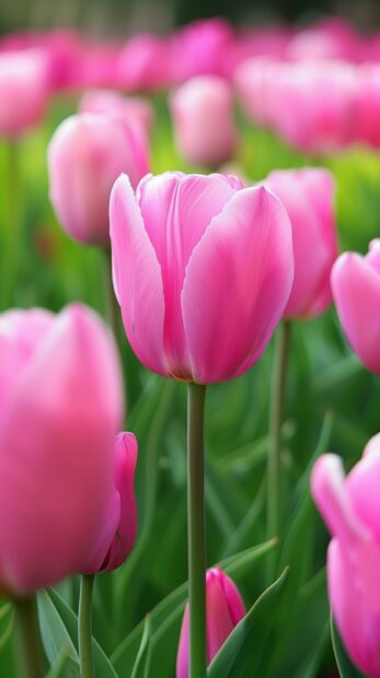 Get pink tulip wallpaper HD for iPhone.