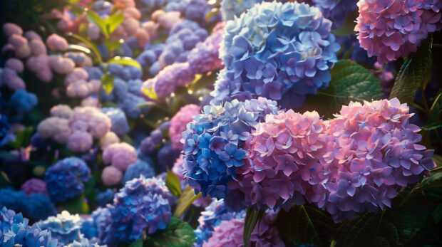 Hydrangea Garden Wallpaper for Desktop.