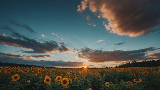 Nostalgic summer sky wallpaper with hues reminiscent of a lazy afternoon.