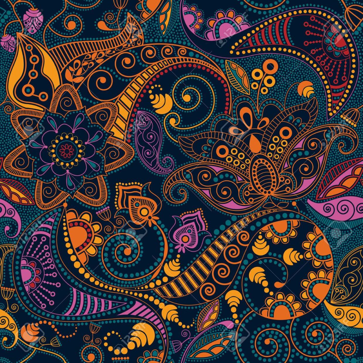 Paisley Background - PixelsTalk
