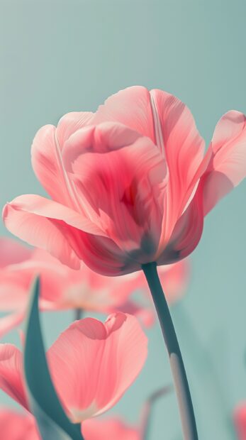 Pink Tulip iPhone wallpaper.