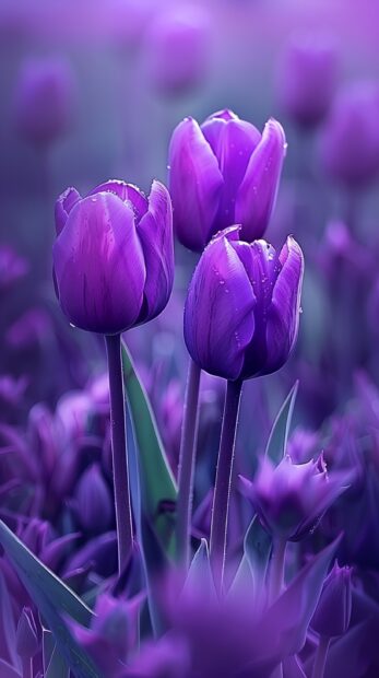 Purple Tulip wallpaper for iPhone.