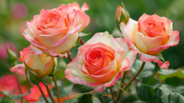 Roses Summer wallpaper HD for sunny day.