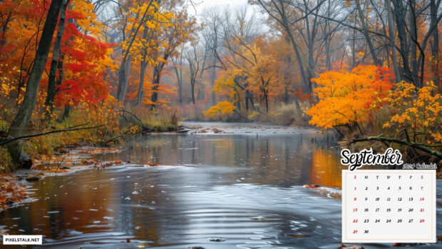 September 2024 Calendar Art Photo.
