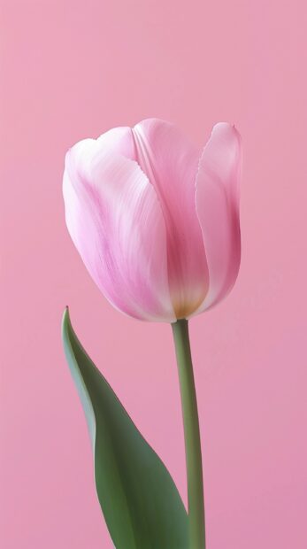 Soft Pink Tulip iPhone wallpaper HD.
