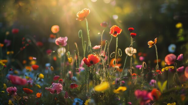 Summer flowers wallpaper.