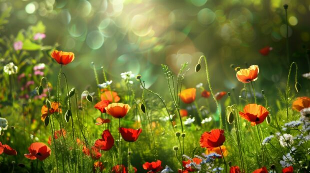 Summer flowers wallpaper HD.
