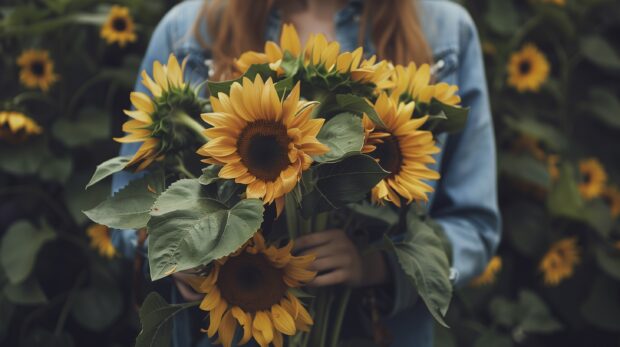 Sunflowers summer HD Wallpaper.