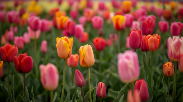 Vibriant Tulip flower wallpaper.