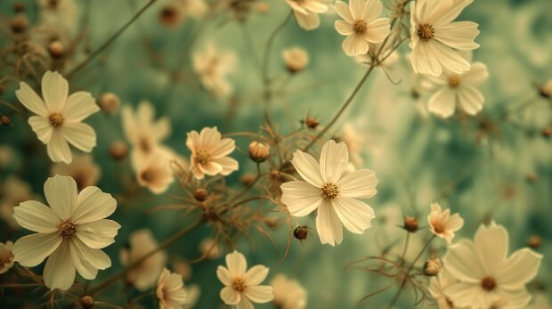 Vintage wild floral background.