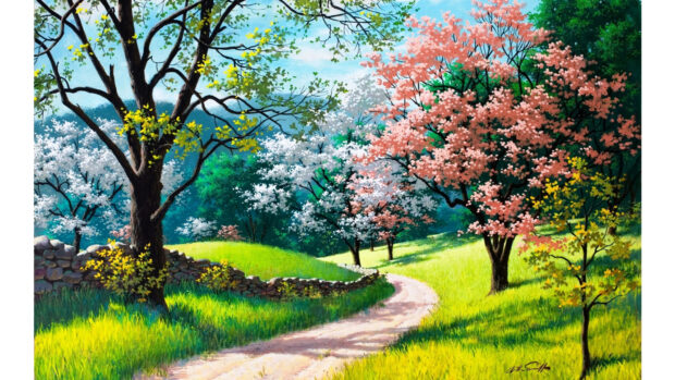 Wallpaper of Spring Art Photo.